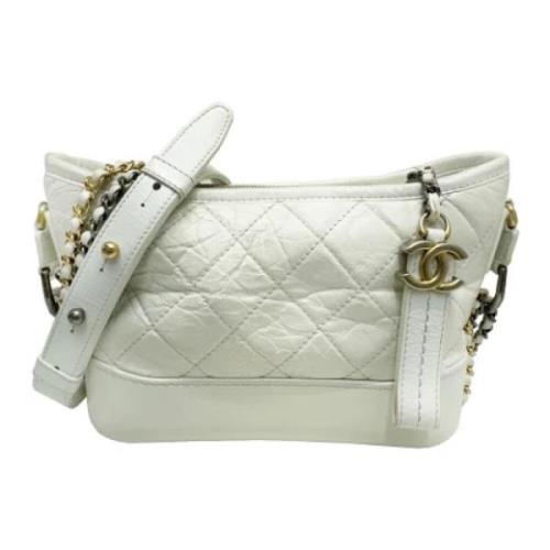 Pre-owned Leather shoulder-bags Chanel Vintage , White , Dames