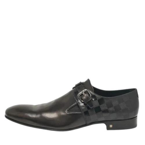 Pre-owned Leather flats Louis Vuitton Vintage , Black , Heren