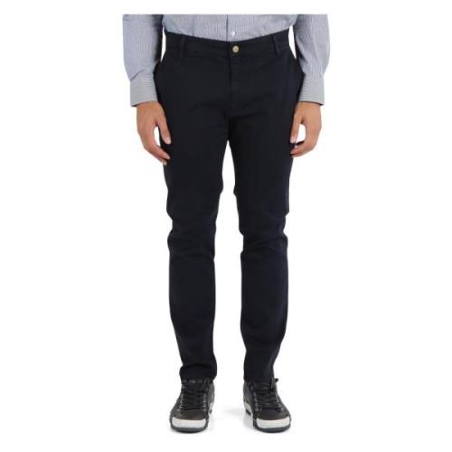 Slim Fit Chino Broek van Stretchkatoen Jeckerson , Blue , Heren