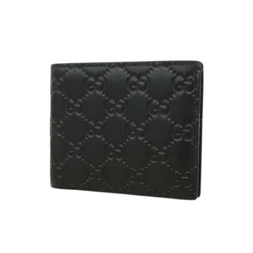 Pre-owned Leather wallets Gucci Vintage , Black , Dames