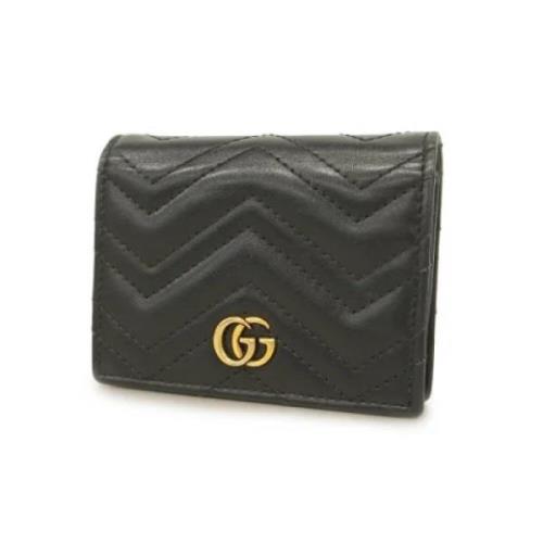 Pre-owned Leather wallets Gucci Vintage , Black , Dames