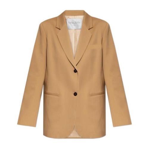 Blazer met zakken Forte Forte , Beige , Dames