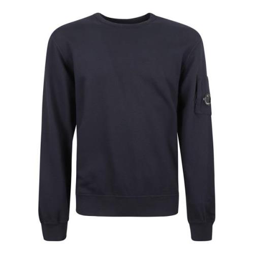 Blauwe Jersey Sweatshirt met Lens Detail C.p. Company , Blue , Heren