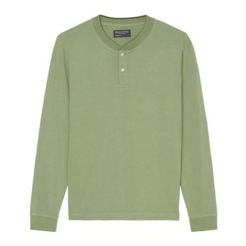 Henley met lange mouwen Marc O'Polo , Green , Heren