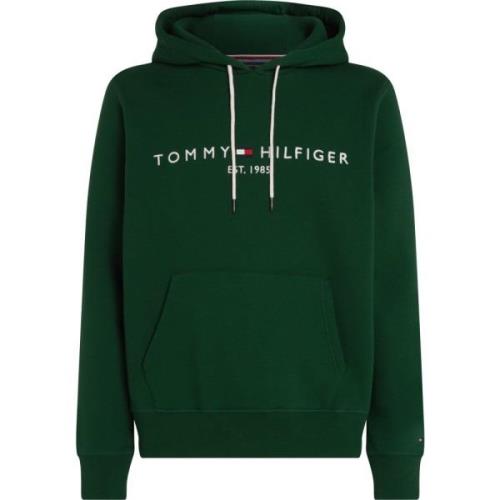 Groene Hoodie Sweatshirt Casual Stijl Tommy Hilfiger , Green , Heren