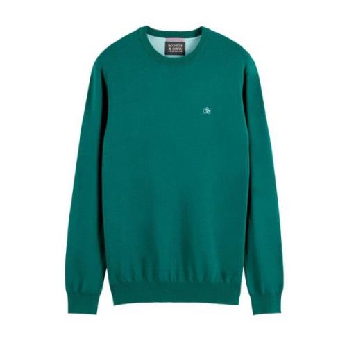 Essentiële Viscose Sweater Pullover Scotch & Soda , Green , Heren