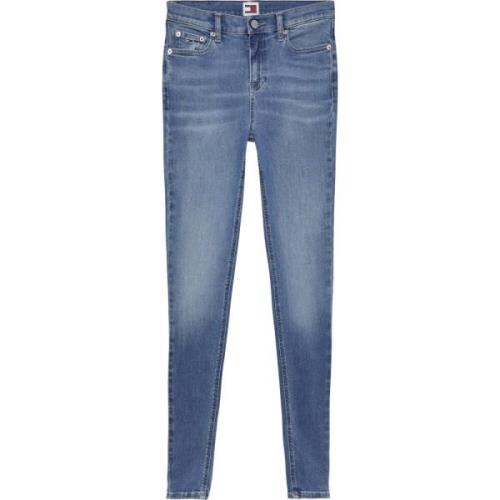 Blauwe Skinny Jeans met Originele Vervaagde Look Tommy Jeans , Blue , ...