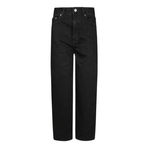 Sterren Straight Denim Jeans Ganni , Black , Dames