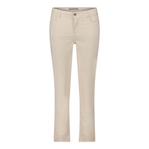 Slim Fit Casual Broek Betty & Co , Beige , Dames