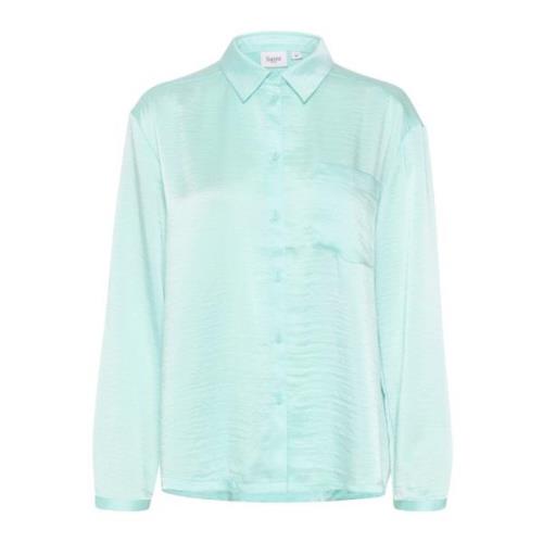 Pastel Turquoise Oversized Blouse Saint Tropez , Blue , Dames