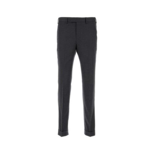 Stretch wollen broek in donkergrijs PT Torino , Gray , Heren