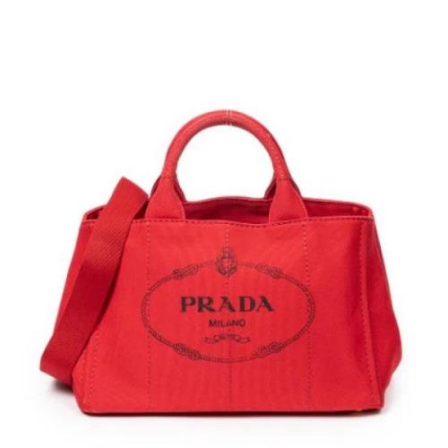 Pre-owned Canvas handbags Prada Vintage , Red , Dames