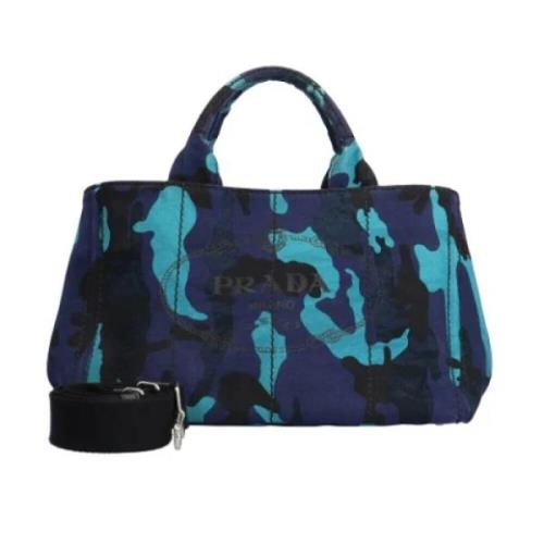 Pre-owned Canvas prada-bags Prada Vintage , Blue , Dames