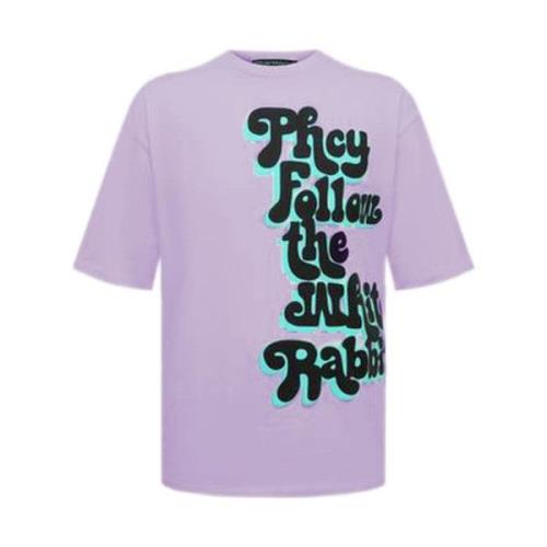 Industrie T-shirt met logo print Charles Design , Purple , Heren