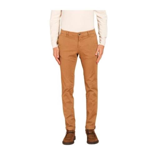 Extra Slim Chino Broek in Milano Stijl Mason's , Brown , Heren