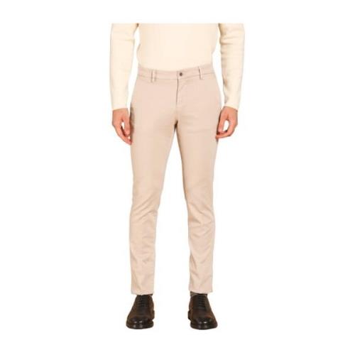 Slim Fit Gabardine Chino Broek Mason's , Beige , Heren