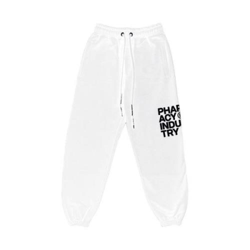 Logo Print Sweatpants Pharmacy Industry Charles Design , White , Dames