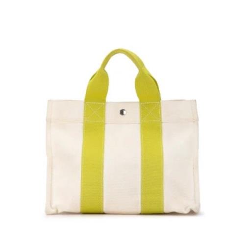 Pre-owned Canvas totes Hermès Vintage , White , Dames