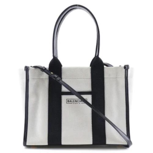 Pre-owned Canvas handbags Balenciaga Vintage , White , Dames