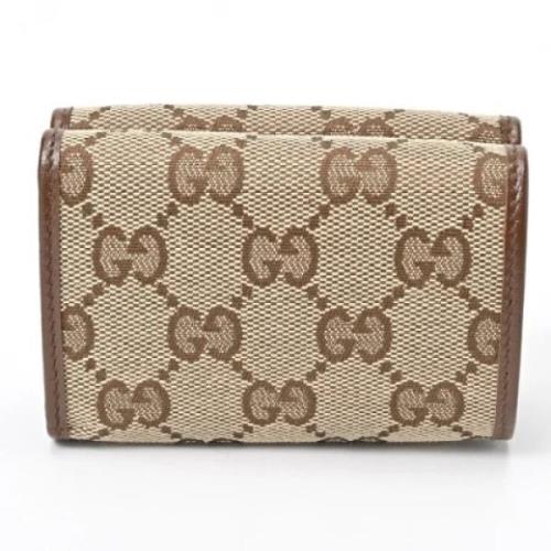 Pre-owned Canvas wallets Gucci Vintage , Brown , Dames