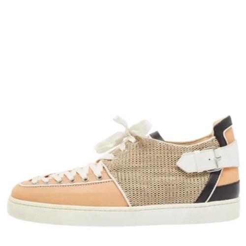 Pre-owned Leather sneakers Christian Louboutin Pre-owned , Multicolor ...