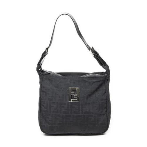 Pre-owned Canvas shoulder-bags Fendi Vintage , Black , Dames