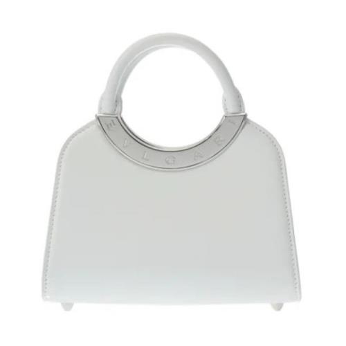 Pre-owned Leather handbags Bvlgari Vintage , White , Dames