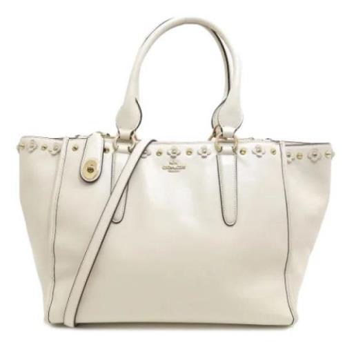 Pre-owned Leather handbags Coach Pre-owned , White , Dames