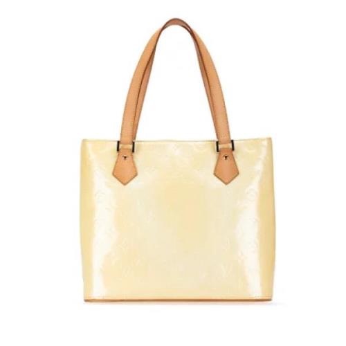 Pre-owned Leather totes Louis Vuitton Vintage , Yellow , Dames