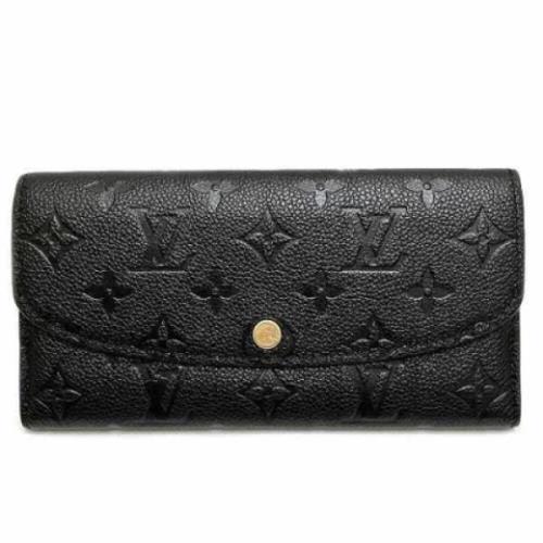 Pre-owned Leather wallets Louis Vuitton Vintage , Black , Dames