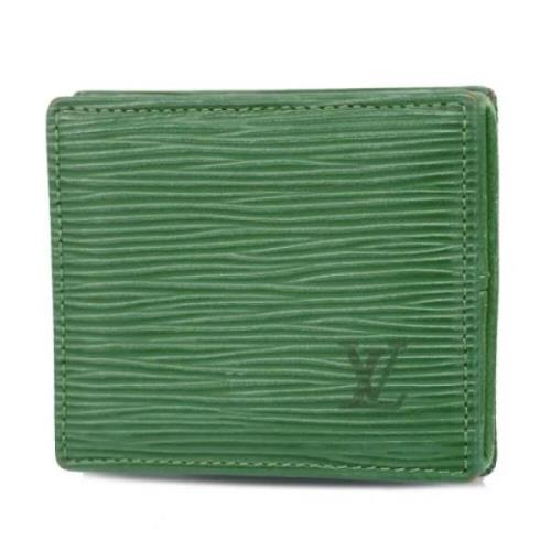 Pre-owned Fabric wallets Louis Vuitton Vintage , Green , Dames