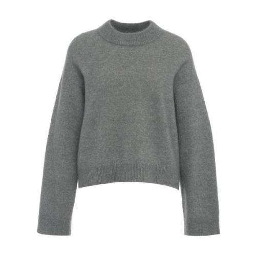 Grijze Gebreide Drop Shoulder Sweater Second Dames , Gray , Dames