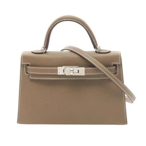 Pre-owned Leather handbags Hermès Vintage , Brown , Dames