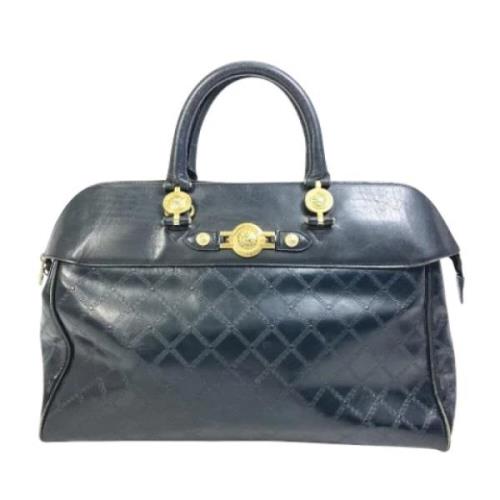 Pre-owned Leather handbags Versace Pre-owned , Black , Dames