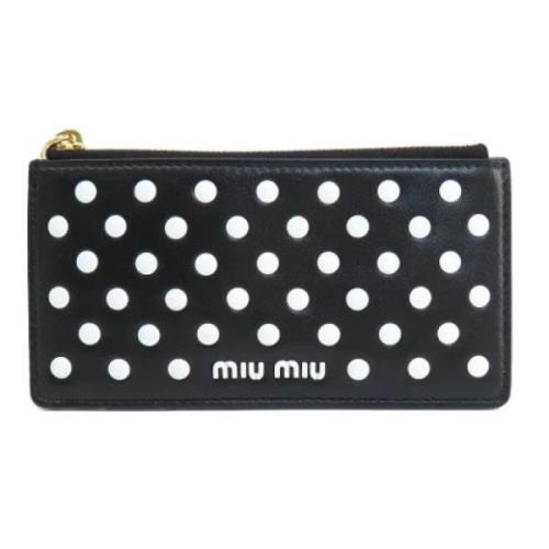 Pre-owned Leather wallets Miu Miu Pre-owned , Black , Dames