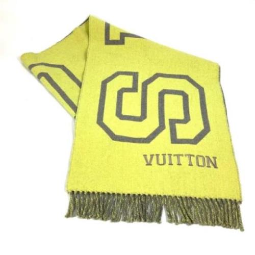 Pre-owned Wool scarves Louis Vuitton Vintage , Yellow , Dames