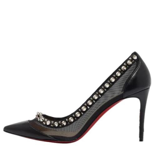 Pre-owned Leather heels Christian Louboutin Pre-owned , Black , Dames