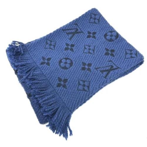 Pre-owned Wool scarves Louis Vuitton Vintage , Blue , Dames