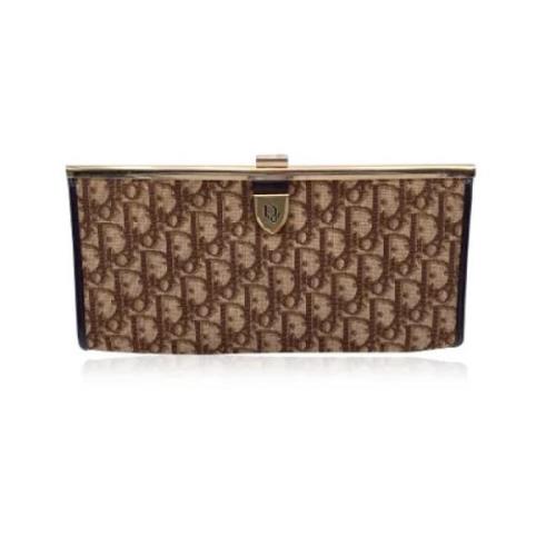 Pre-owned Canvas clutches Dior Vintage , Brown , Dames