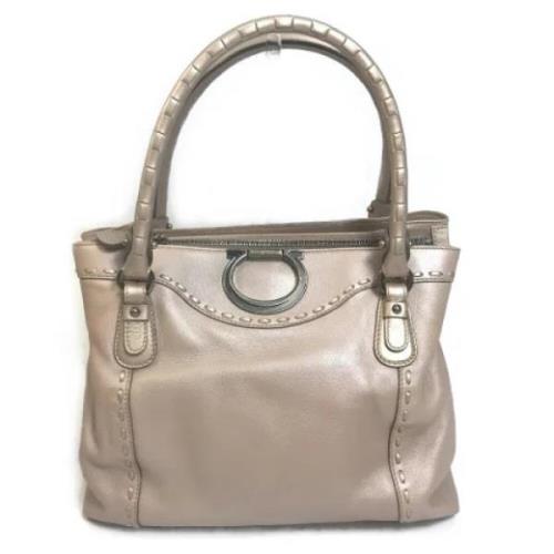 Pre-owned Leather handbags Salvatore Ferragamo Pre-owned , Pink , Dame...