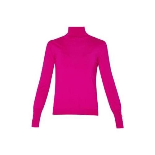 Shocking Magenta Gebreide Trui Liu Jo , Pink , Dames