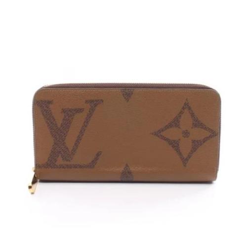 Pre-owned Coated canvas wallets Louis Vuitton Vintage , Brown , Dames