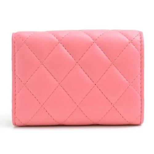 Pre-owned Leather wallets Chanel Vintage , Pink , Dames