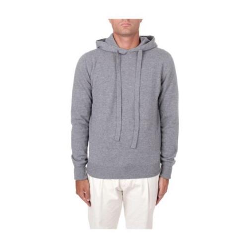 Grijze wollen hoodie met trekkoord Alpha Studio , Gray , Heren