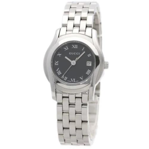 Pre-owned Stainless Steel watches Gucci Vintage , Black , Dames