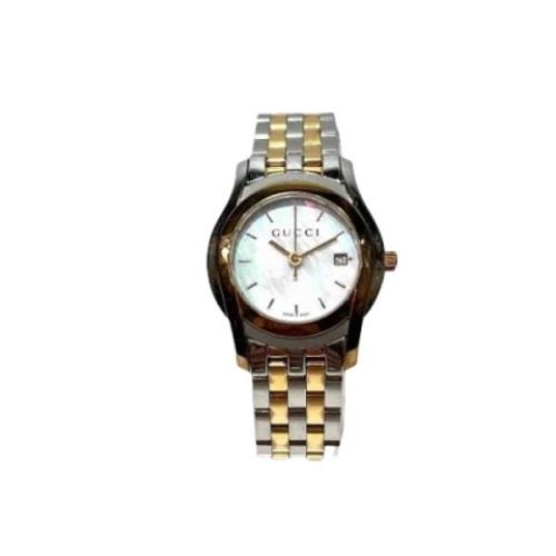 Pre-owned Stainless Steel watches Gucci Vintage , White , Dames