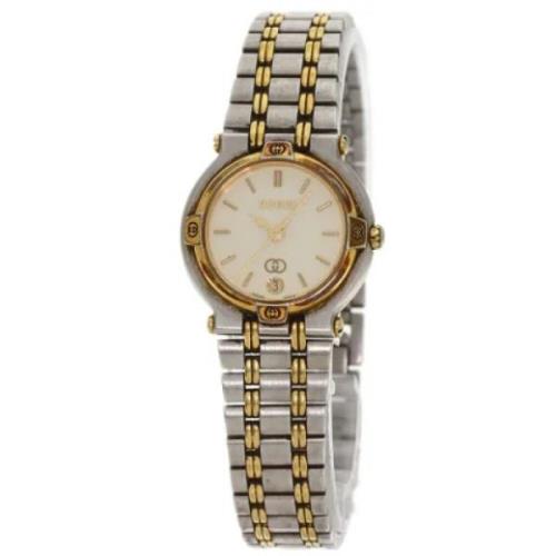 Pre-owned Stainless Steel watches Gucci Vintage , White , Dames