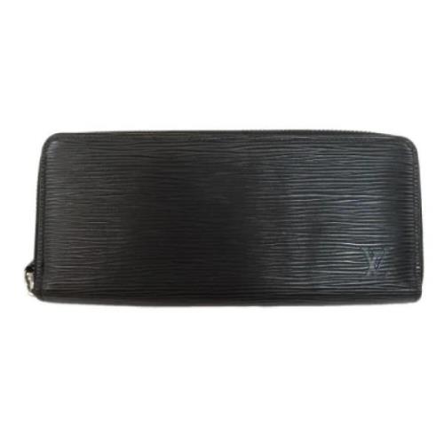 Pre-owned Leather wallets Louis Vuitton Vintage , Black , Dames