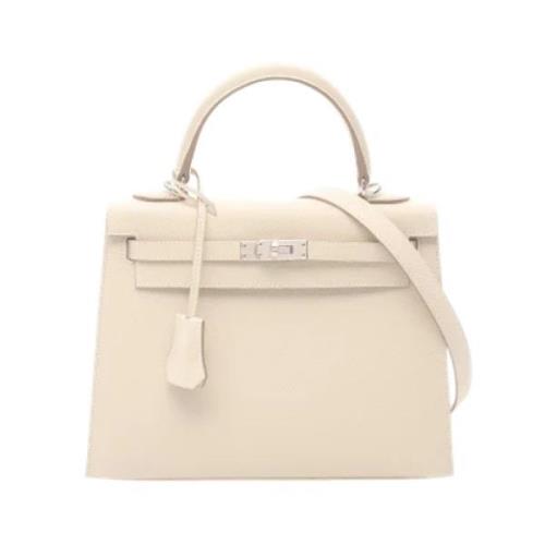 Pre-owned Canvas handbags Hermès Vintage , White , Dames