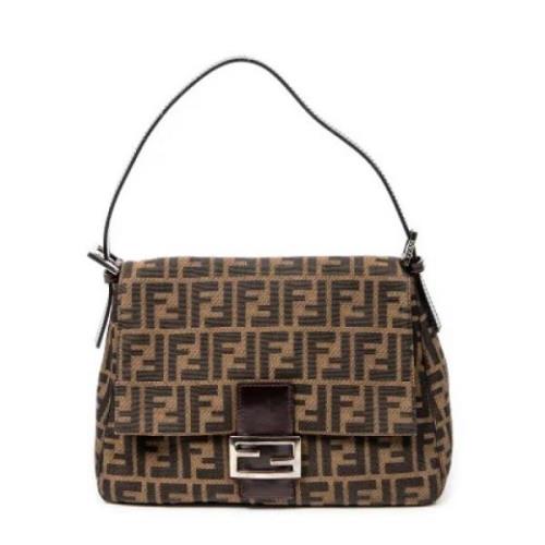 Pre-owned Canvas shoulder-bags Fendi Vintage , Brown , Dames